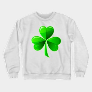 St. Patrick's Day with a green beautiful clover Crewneck Sweatshirt